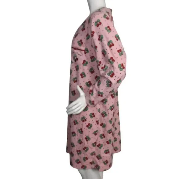 MARY ENGELBREIT Nightgown/Pajama top, XL, Pink, Cherries, Fleece, Life Is Sweet - Picture 7 of 11